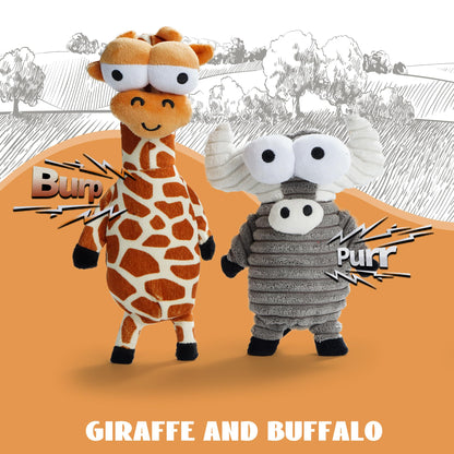 Nocciola 5 Packs Dog Squeaky Toys, 5 Funny Strange Squeak Sounds for Different Animals, Durable Stuffed Plush Dog Toys to Keep Them Busy, Puppy Toys for Small Medium Large Dogs
