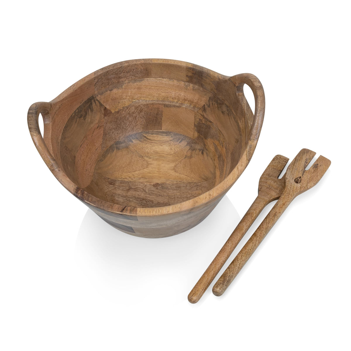 PICNIC TIME Ciotola Serving Bowl, Salad Bowl, Wooden Mixing Bowl, (Mango Wood)