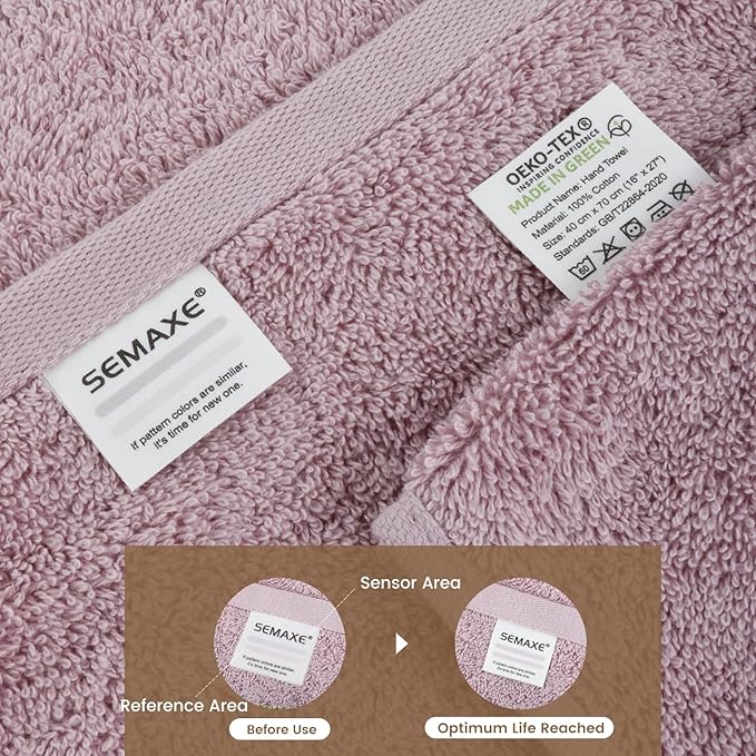 SEMAXE Purplish Red Bathroom Towel, 100% Cotton Bath Towel