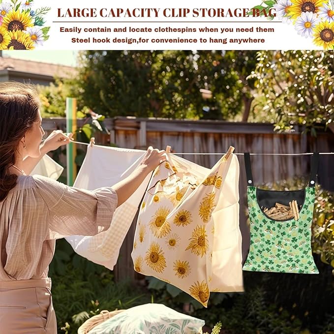 Clothespin Bag, Pin Bag with Hanging Rope