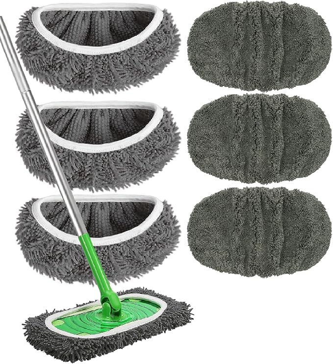 Reusable Microfiber Mop Pads Washable Wet Pads Compatible