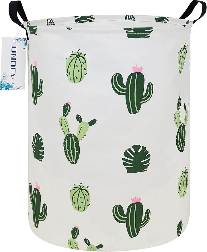 Round Fabric Storage Bin, Decorative Basket, Organizer Basket