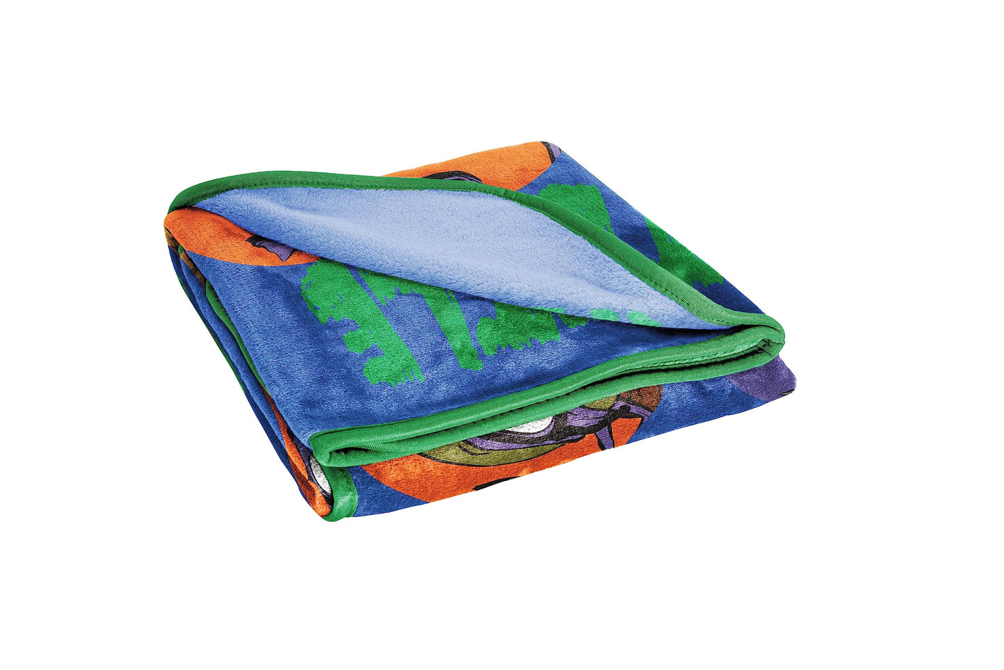 Jay Franco Plush Throw Blanket – 46" x 60" Inches Kids Hero Soft & Cozy Fleece Throw for Bedroom & Couch Décor, Official Licensed Product, Blue - Teenage Mutant Ninja Turtles