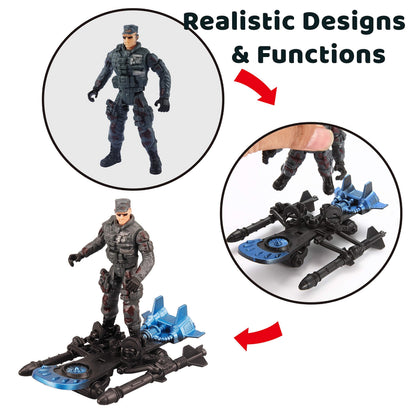 JOYIN 2025 Christmas Advent Calendar with Military Army Man, 24 Days Countdown Calendar with Soldier Action Figures & Weapons, Christmas Army Toys for Boys Kids Party Favors, Classroom Prizes Xmas Gift