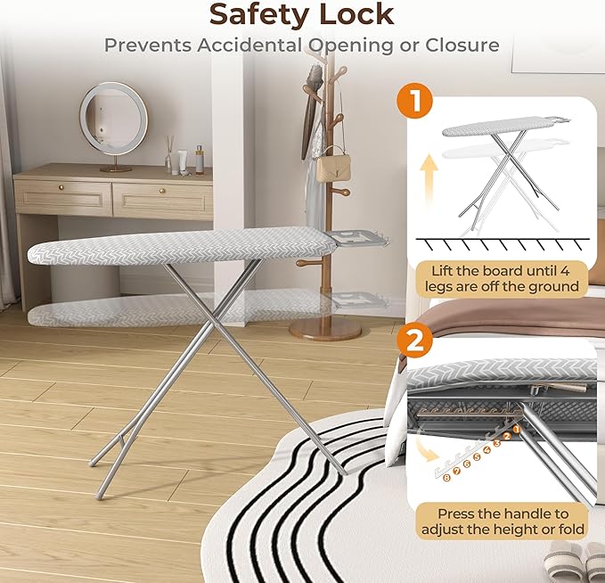 Yaheetech Foldable Ironing Board, Heavy Duty Iron Board