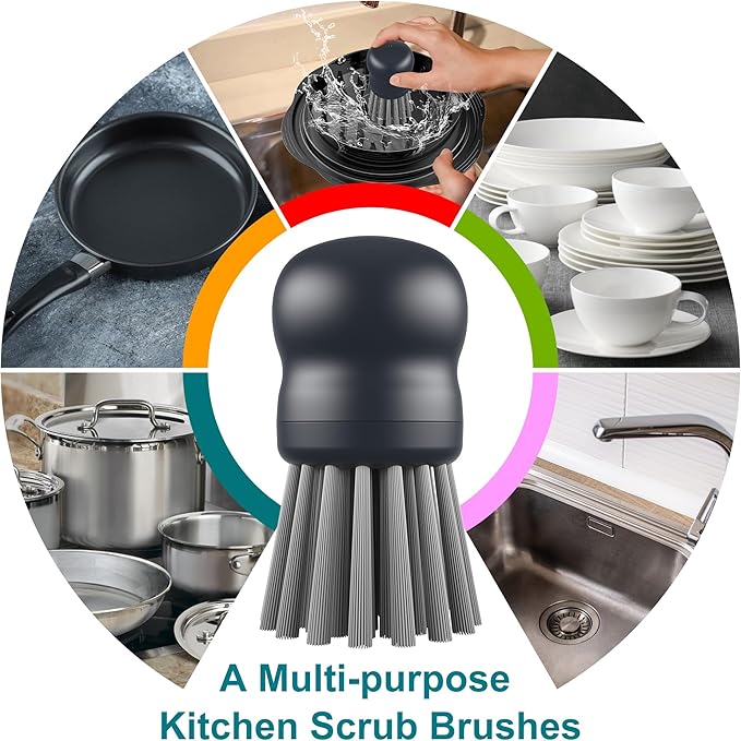 Mini Dish Brush for Cleaning Chicken Shredder, Palm Brush Dish Scrubber