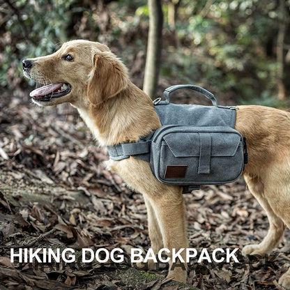 OneTigris Dog Pack for Hiking Camping Travelling,Dog Backpack for Hiking Nylon Dog Harness Backpack with Side Pockets for Medium and Small Dogs
