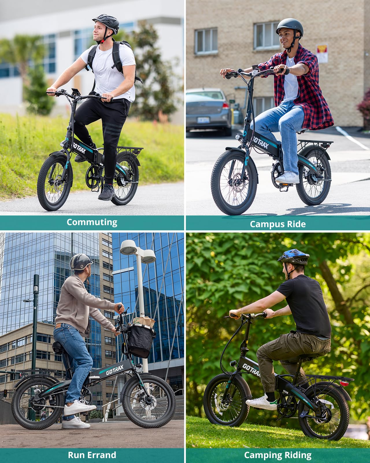 Gotrax R1 20" Folding Electric Bike with 40 Miles Range by 48V Battery, 20Mph Power by 350W, Weighs Only 45lbs, LCD Display & 5 Pedal-Assist Levels, Suitable for Leisure Riding&Commuting Black