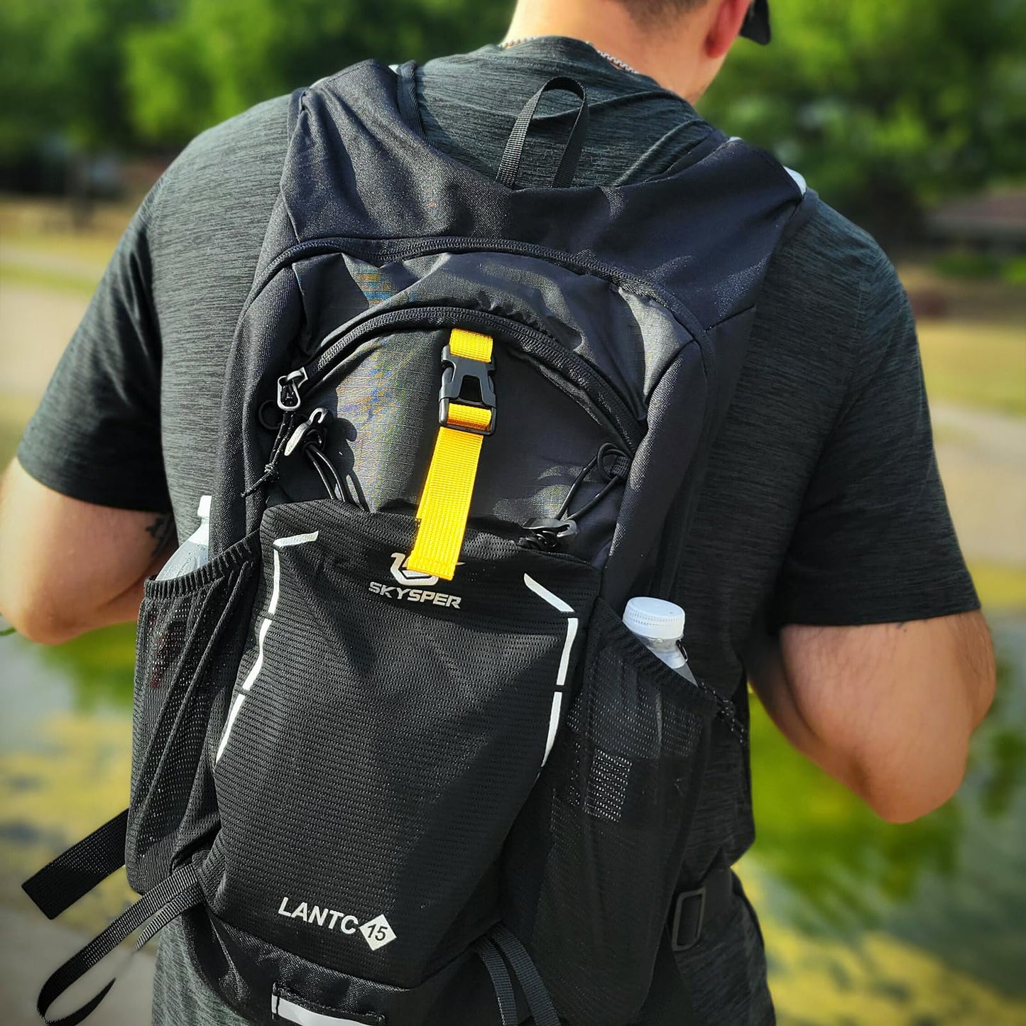 SKYSPER Small Hiking Backpack - 15L Travel Backpack Lightweight Bag Water Resistant Walking Backpack for Women Men