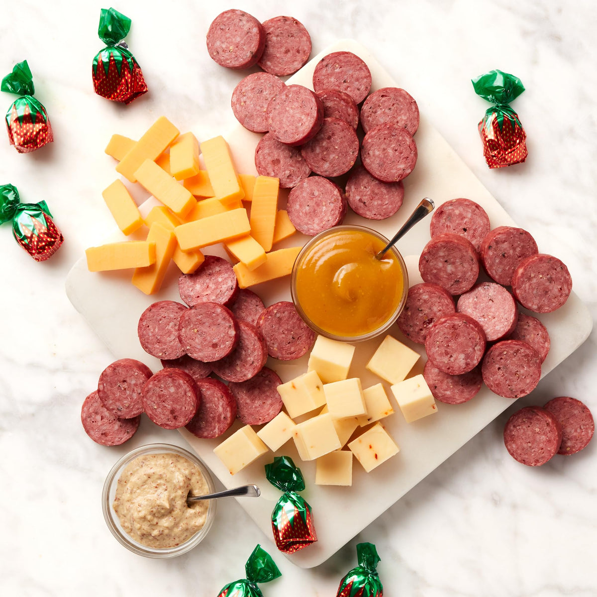 Hickory Farms Savory & Sweet Farmhouse Meat and Cheese Gift Basket (Small) - Box Set | Charcuterie Board Food | Summer Sausage | Father's Day | Mother's Day | Easter | Christmas | Holiday | Housewarming | Gourmet | Sympathy | Care Package