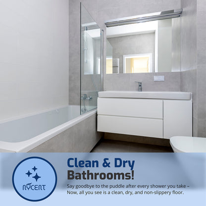 NYCENT Shower Door Seal Strip for 4-6mm Glass - Covers up to 20mm Gap - Perfect Transparent Shower Screen Seal Replacement with 90cm Adjustable Length (Straight)