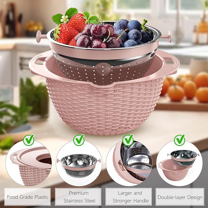 4-1 Colander with Bowl Set