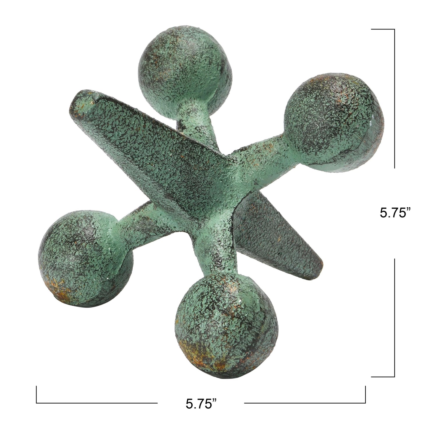 Creative Co-Op Cast Iron Jack Accent, Green
