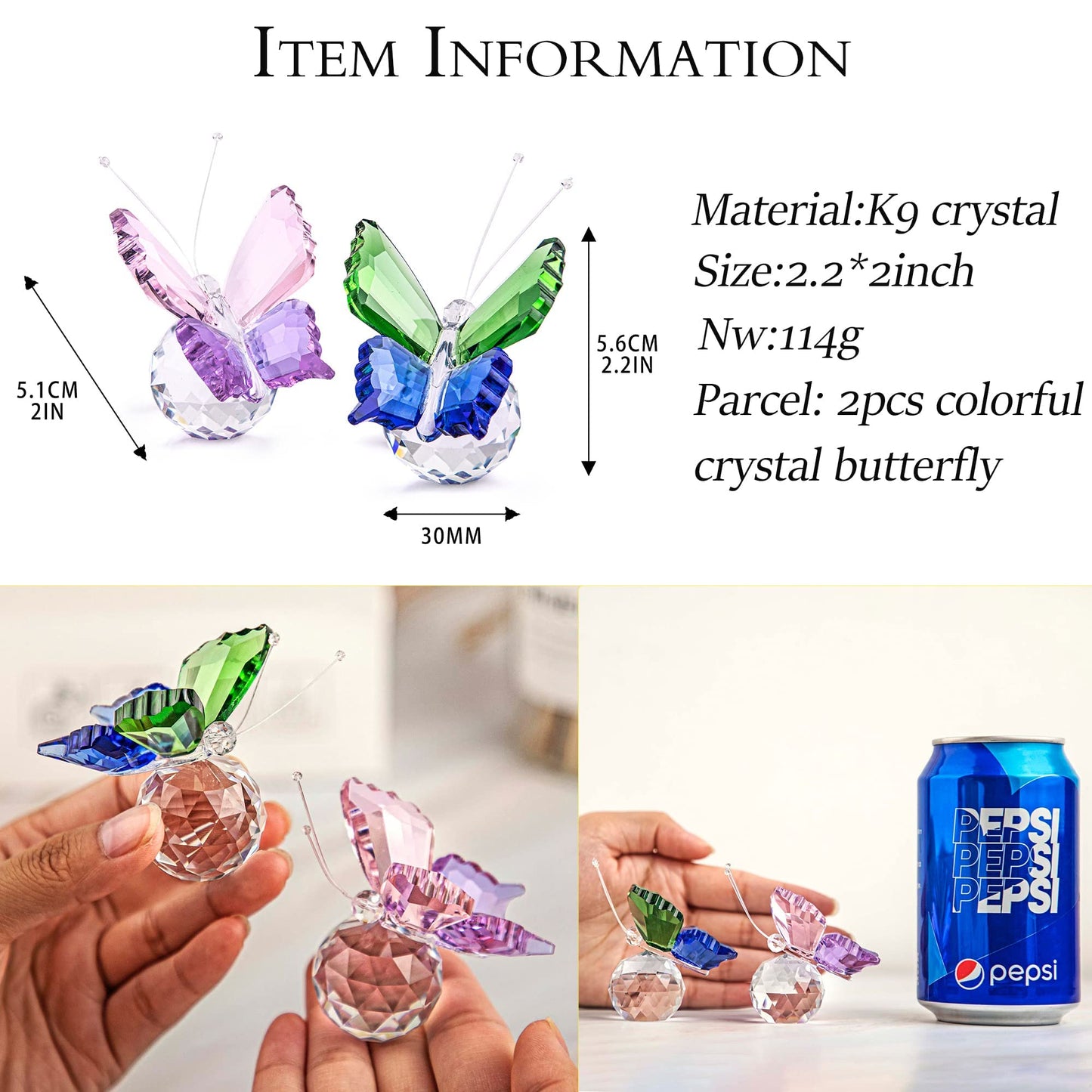 H&D HYALINE & DORA Crystal Glass Animal Figurines Cute Collection Paperweight
