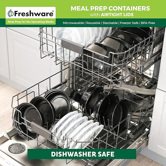 Freshware Meal Prep Bowl Containers Plastic Bowls