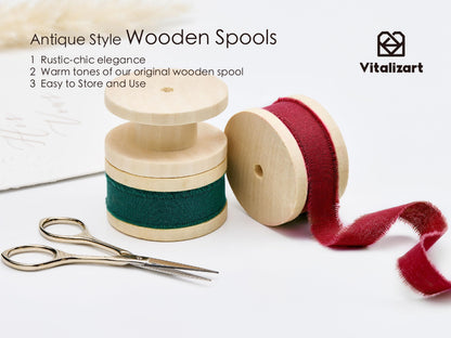 Vitalizart Christmas Ribbon Cotton Handmade Fringe 5/8" x 21 Yd Pure Natural Cotton Ribbons for Gift Wrapping Wedding Invites Bridal Shower Bouquets Holiday Decor