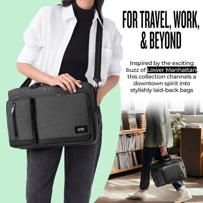 Solo New York Duane Hybrid Convertible Briefcase, Black