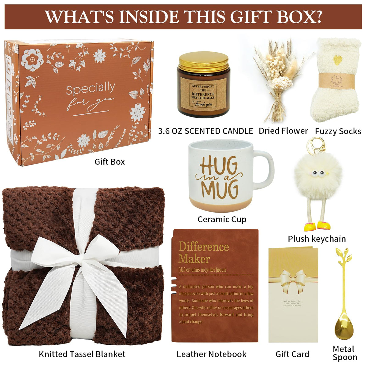 Self Care Gifts for Women Get Well Soon Gift, Unique Birthday Gift for Women Spa Gift Baskets Care Package Mothers Day Gifts for Mom Sister Wife Grandma w/ Blanket