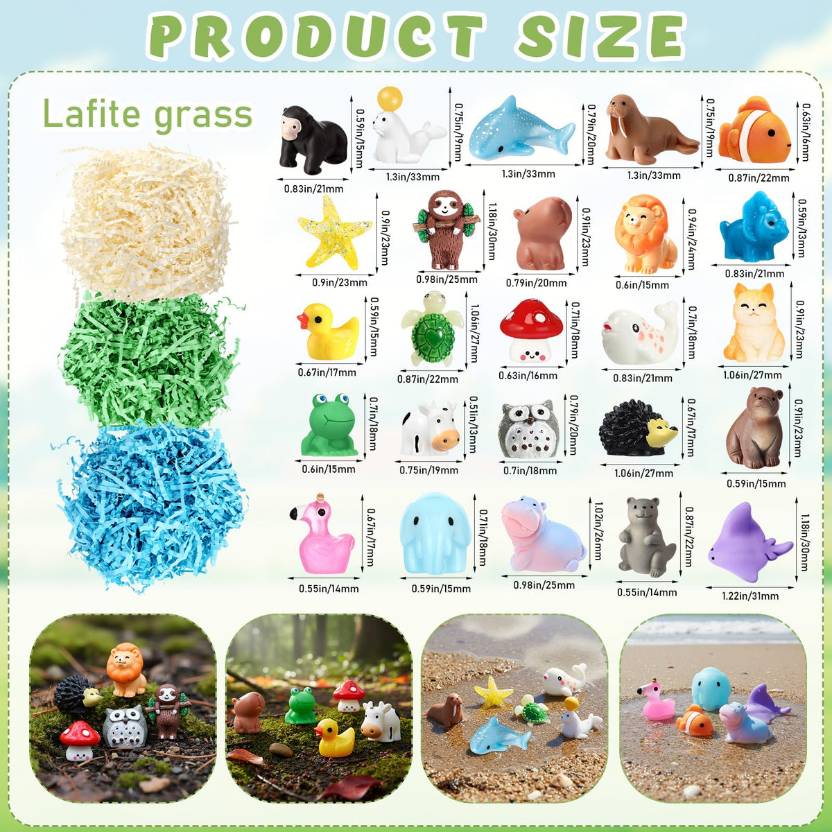 Cinnvoice 100 Sets Emotional Employee Appreciation Gift Bulk Positive Tiny Animals with Inspirational Card Box Breathing Gift for Dispatcher Lab Week Staff Coworker Team Teacher Nurse (Various Styles)