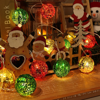 iShabao Battery Operated Christmas Light 13.5ft 20 LED with Timer & 8 Modes Waterproof Christmas Ball Ornaments String Lights for Xmas Tree Wreath Bush Party Home Garden Indoor Decor