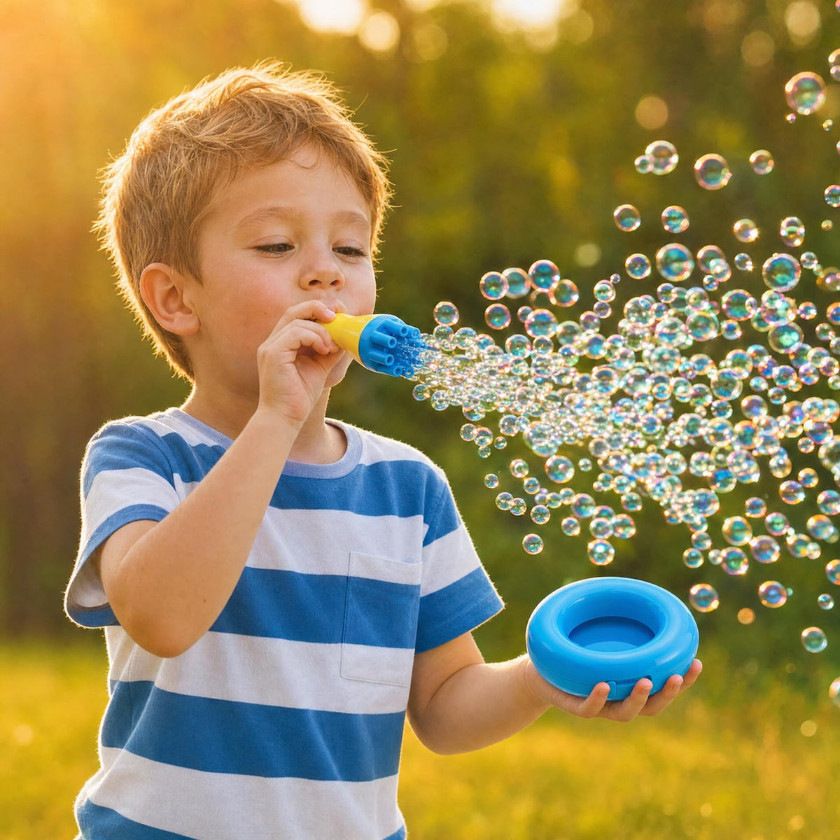Uncle Bubble No-Spill Confetti Bubbler Set for Toddlers