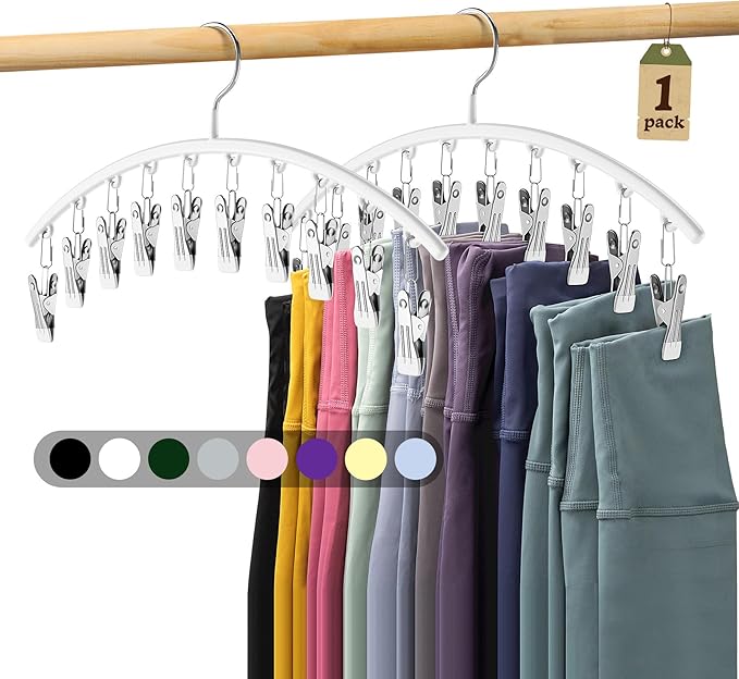 Legging Organizer for Closet, Metal Yoga Pants Hanger w/Rubber Coated 1 Pack
