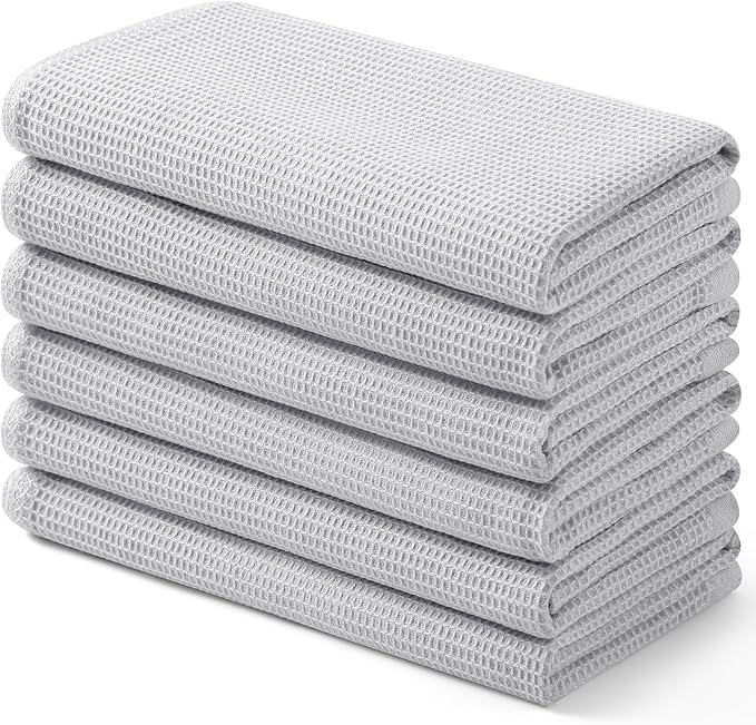 Homaxy 100% Cotton Waffle Weave Kitchen Towels