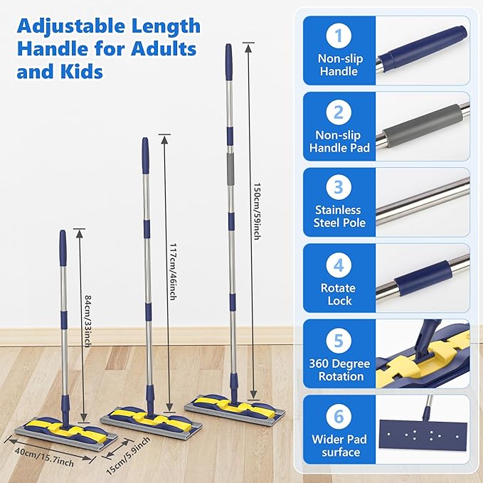 Microfiber Mops for Hardwood Floor Cleaning: MEXERRIS Flat Floor Mop