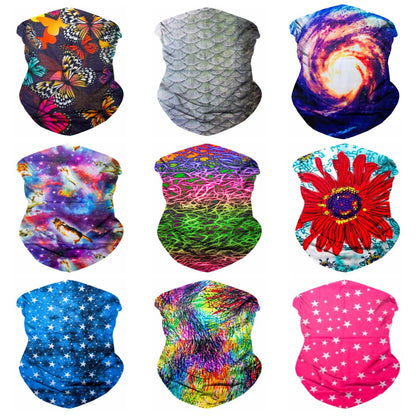 SoJourner Bags Neck Gaiter Face Mask Bandana (9 Pack) - Neck Gators Face Coverings for Men & Women I Rave Accessories for Halloween