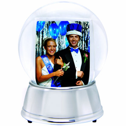 Neil Enterprises Inc. Large LED Light Up Photo Snow Globe w/Silver Base