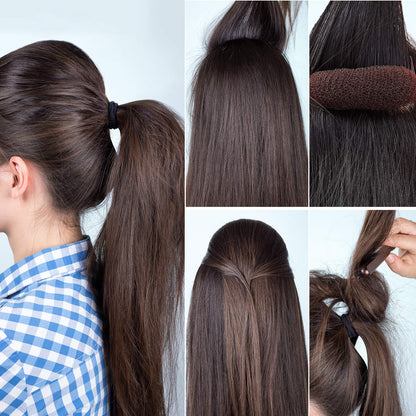 WILLBOND Hair Styling Accessories Bump It up Volume Hair Base Set of 8 Sponge Insert, Include Bun Maker and Styling Braid Tool for Women DIY Hairstyle