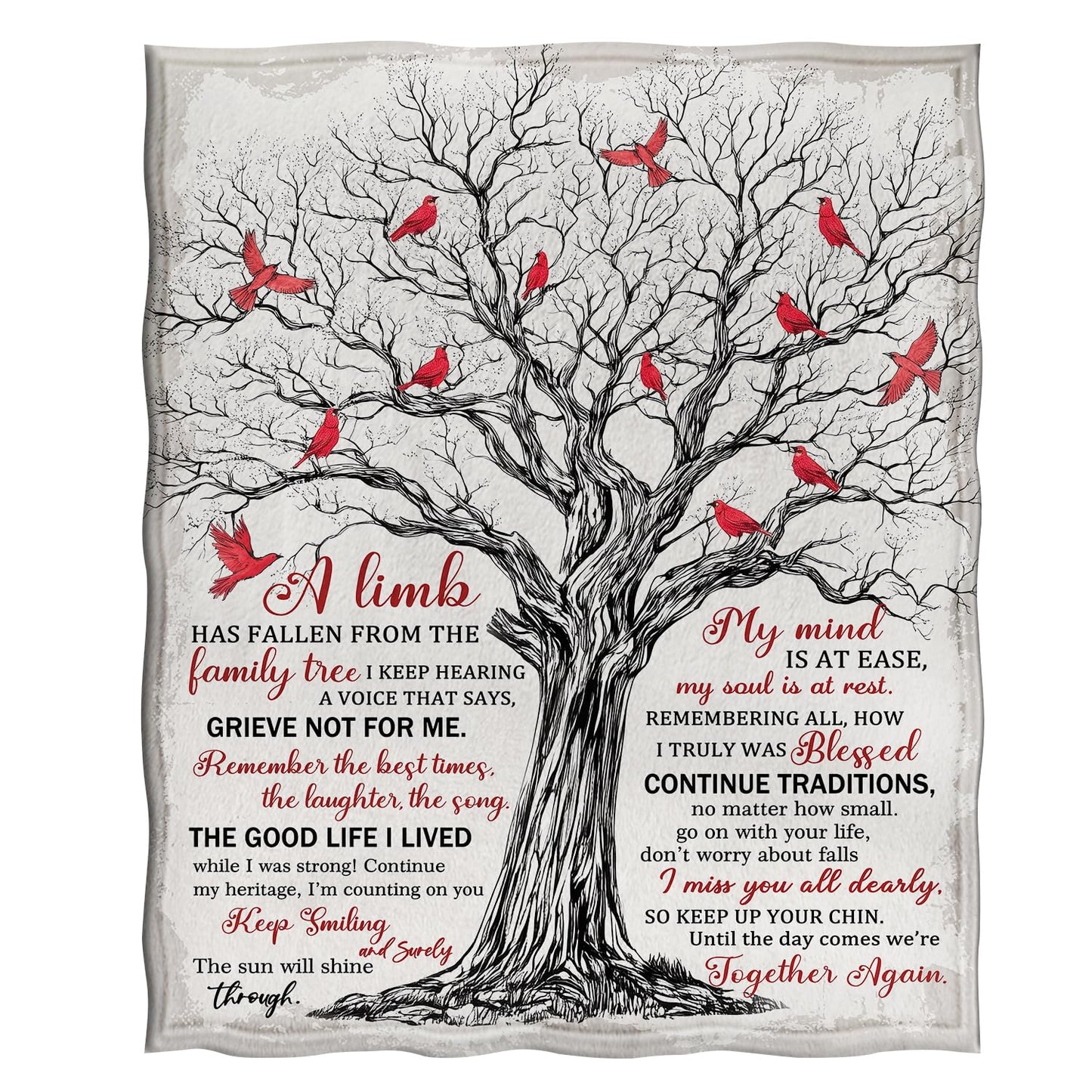 Jekeno Sympathy Gifts for Loss of Loved One, Soft Flannel Memorial Blanket, Bereavement Gift Idea, Grief Condolences Sorry for Your Loss Gifts for Mom Grandma Grandpa Sister Friend