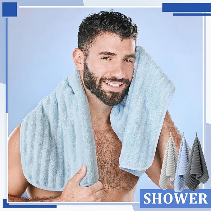 4 Pcs Hand Towel for Bathroom 14 x 30 Inch Neutral Microfiber Quick Dry