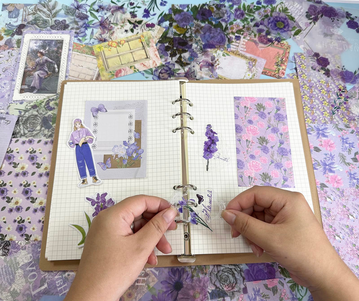 Scrapbooking Supplies Kit, Vintage Junk Journal Supplies Aesthetic Journaling Kit for Bullet Scrapbooking, Stationery, Planner, DIY Craft Journal Supplies for Teen Girls Adults Women, 354pcs