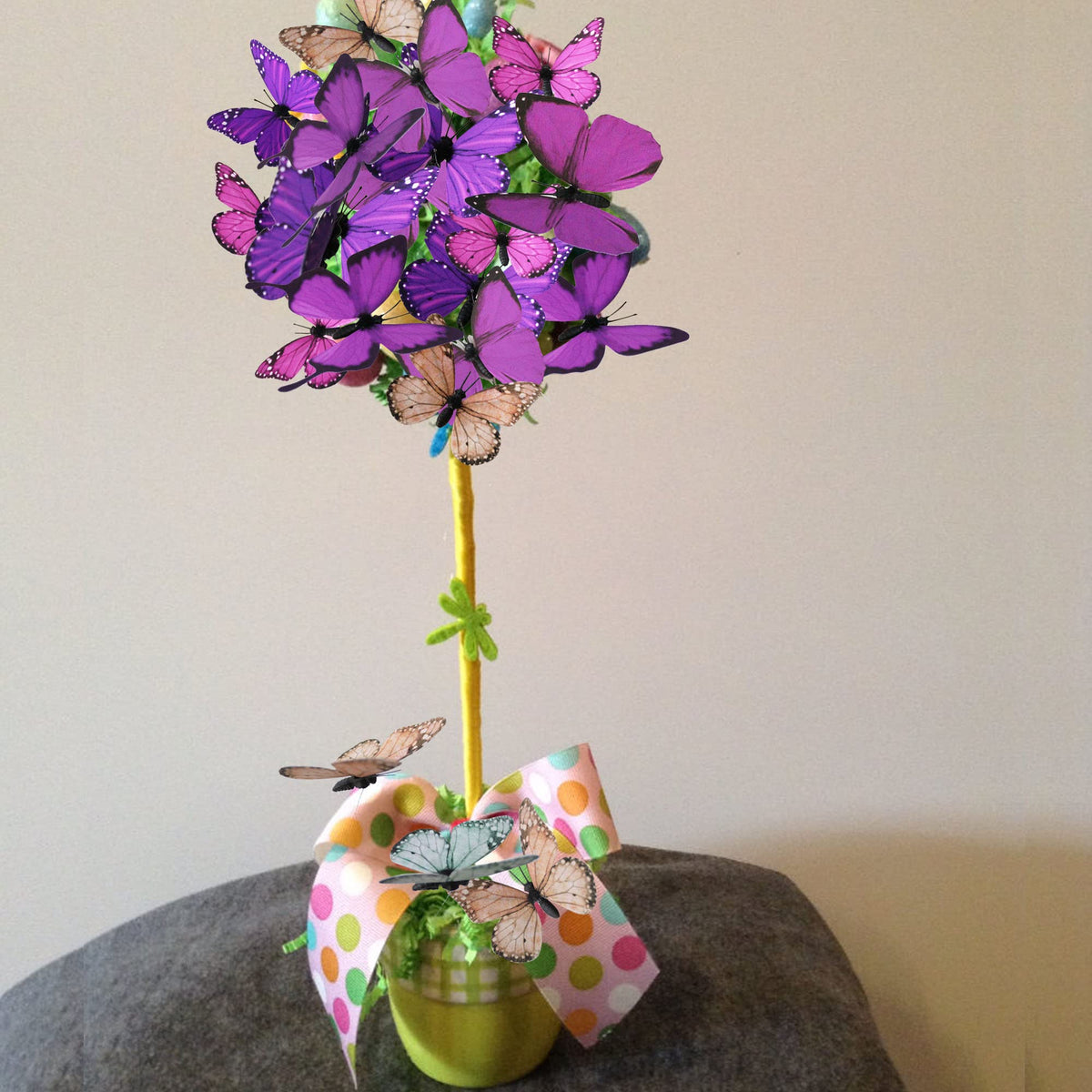 ConetoRosa Butterfly Decor 12PCS 2Sizes, 3D Faux Butterflies (Lavender)
