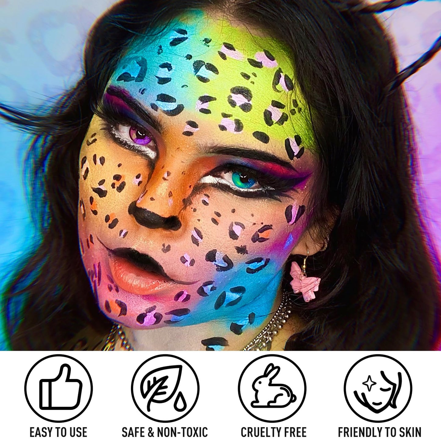 20 Colors Face Body Painting Oil, Safe for Kids/Adult Flash Tattoo Painting Art, Halloween Party Makeup Fancy Dress Professional Beauty Palette