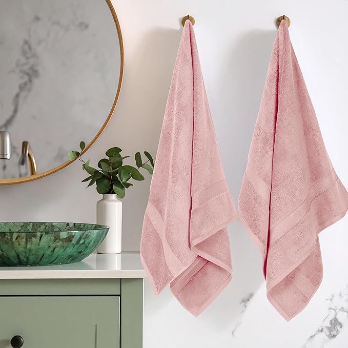 SUPERIOR Egyptian Cotton Pile Bath Towel Set of 2, Ultra Soft Luxury Towels
