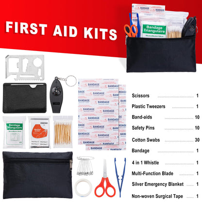 YJUSMAK Car Roadside Emergency Kit - Car Emergency Kit with Jumper Cables, Tow Rope, Folding Shovel, Safety Hammer, Reflective Warning Triangle, Car Safety Kits for Men, Women, Teenagers
