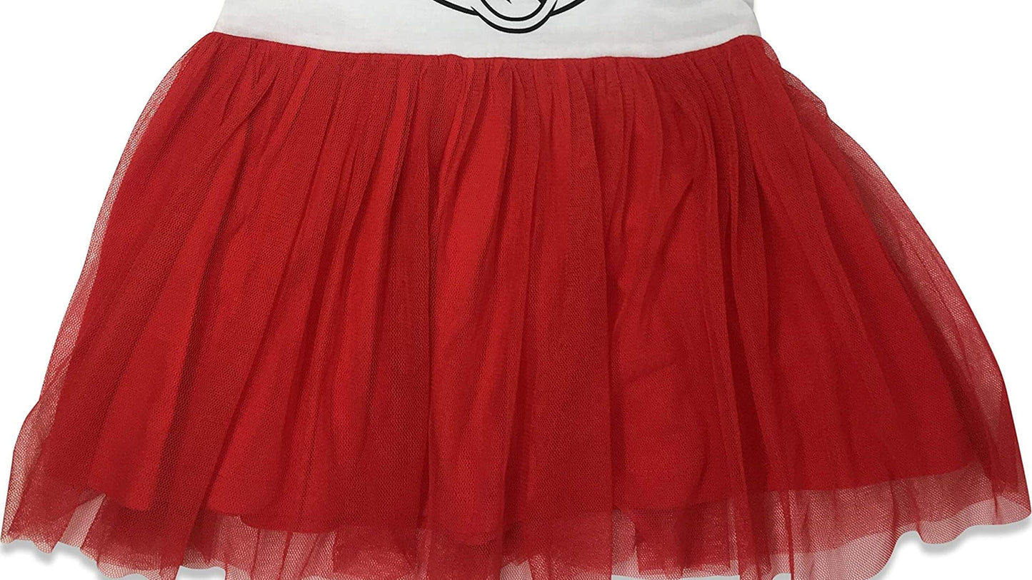 Disney Minnie Mouse Toddler Girls Dress White/Red 2T