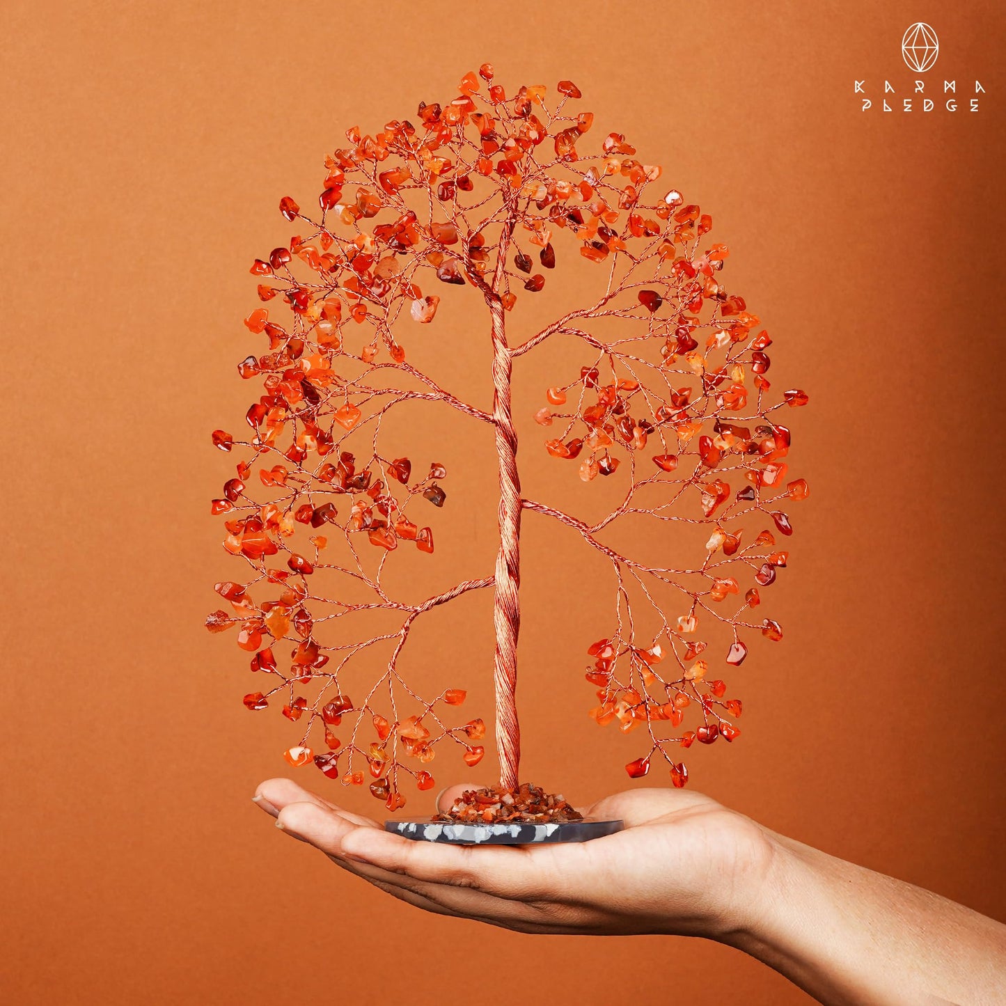 Crystal Tree of Life Birthday Gifts for Women, Men, Frineds, Handmade Carnelian Chakra Tree for Home, Room, Office Decor, Bring Money, Positivity, Reiki Healing, Good Luck, Gifts for Mom & Dad