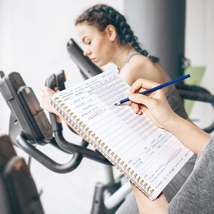 Fitness Journal Workout Planner for Women & Men, A4 (8.5" x 11") Workout Journal Log Book Planner Gift for Track Gym Essentials, Home Workouts, Track Progress, Achieve Wellness Goals, Purple