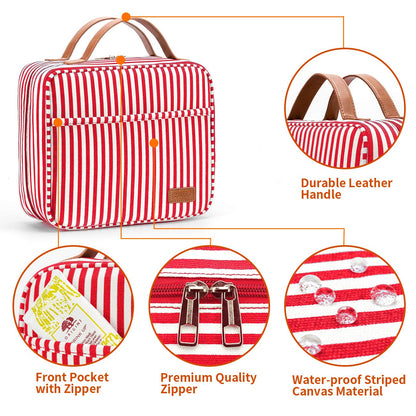 Bosidu Hanging Travel Toiletry Bag, Large Capacity Cosmetic Travel Toiletry Organizer for Women with 4 Compartments & 1 Sturdy Hook, Perfect for Daily Use/Valentines' Day