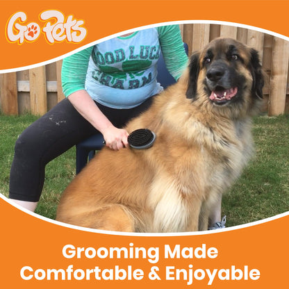 GoPets Pet Grooming Kit Bundle With 2 Sided Dematting Comb and Deshedding Rake + Double Sided Pin Brush and Bristle Brush for Dogs and Cats