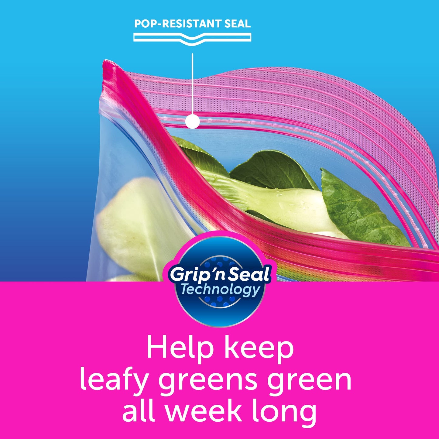 Ziploc 2 Gallon Food Storage Bags, Grip 'n Seal Technology for Easier Grip, Open, and Close, 36 Bags Total