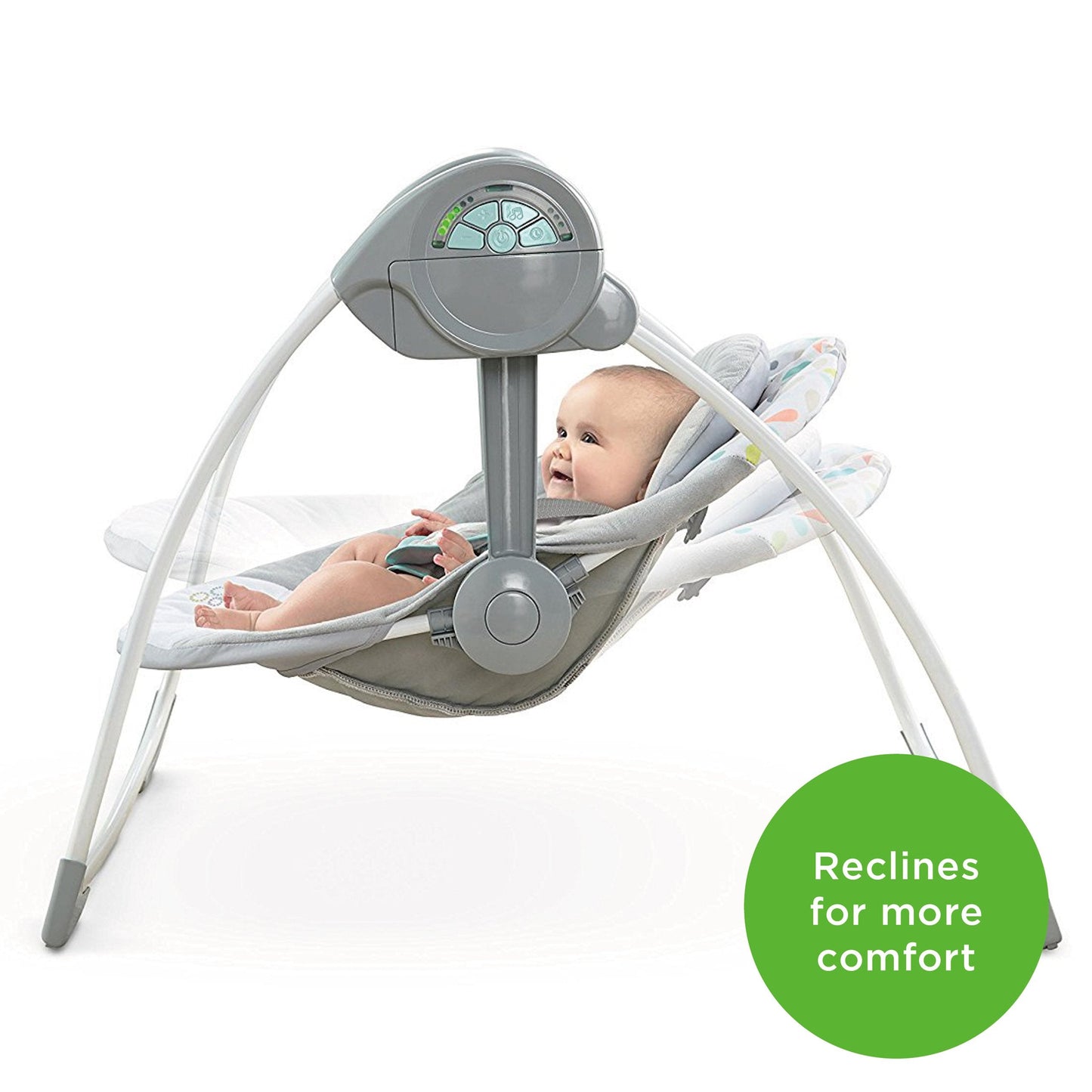 Ingenuity, Fanciful Forest Portable Baby Swing with 8 Melodies, Volume Control, 2 Seating Positions, 6 Swing Speeds and More