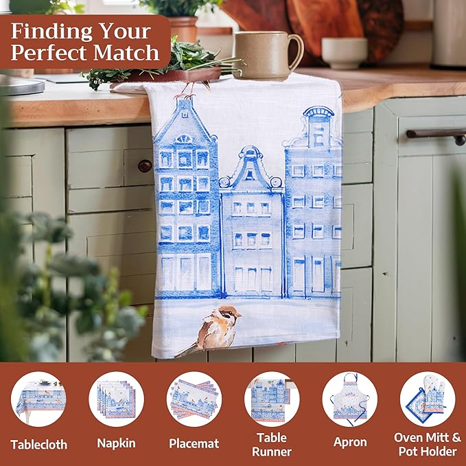 Maison d' Hermine Kitchen Towels Set of 3 100% Cotton 27.50" x 20" Reusable