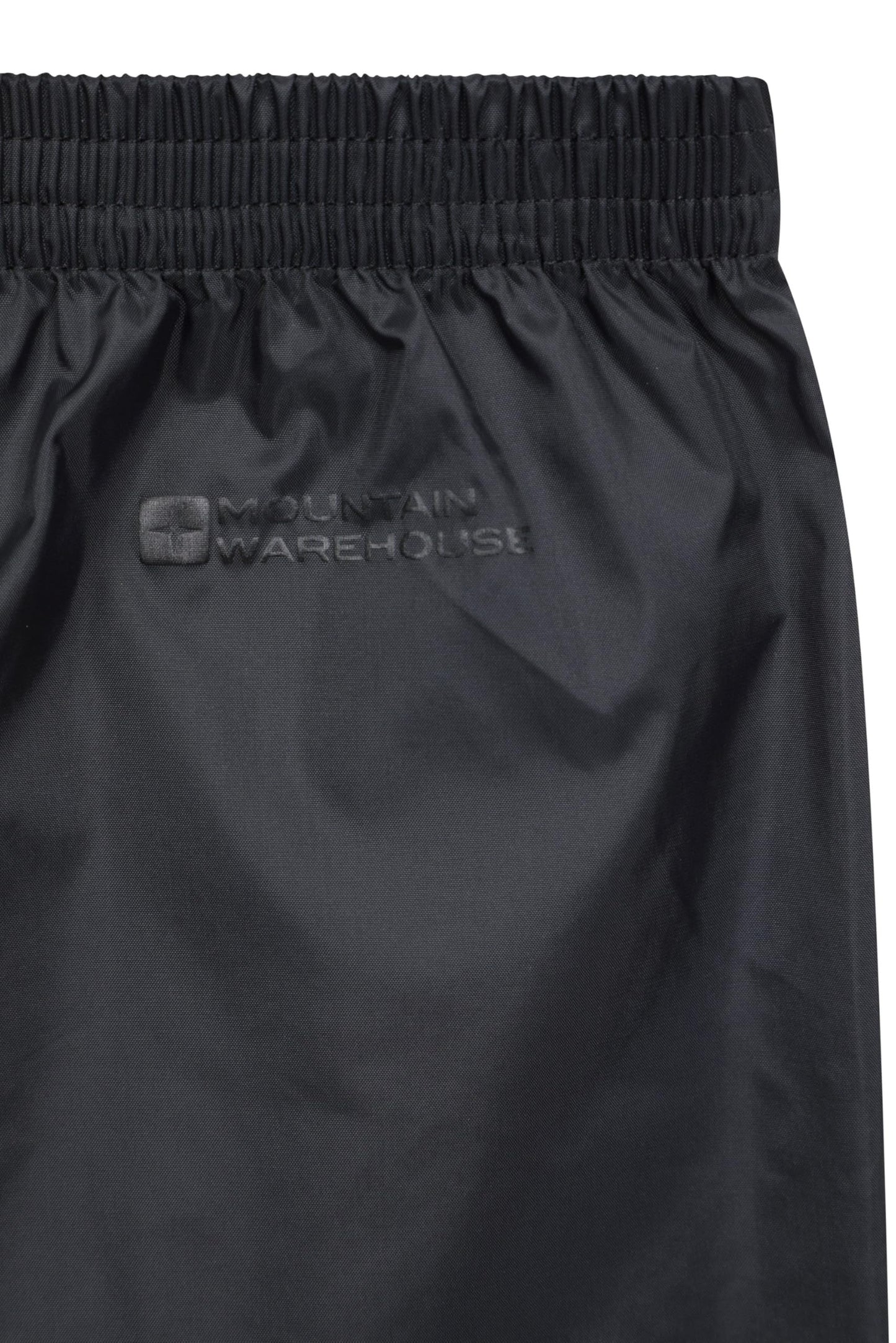 Mountain Warehouse Pakka Womens Waterproof Over Trousers - Packaway Bag, Breathable Rain Pants, Hook & Loop Ankle Opening Ladies Rainwear - for Spring Summer & Outdoors Black Women's Size 12