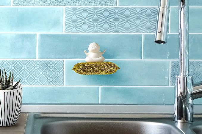 PELEG DESIGN Yogi Sponge Holder, Cute Plastic Sponge Holder