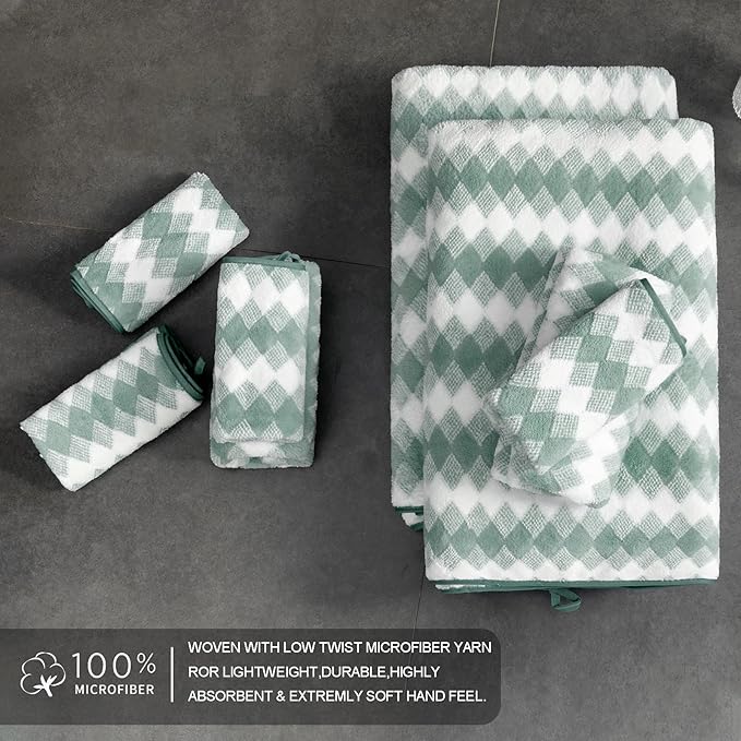 Hand Towels Set 2 Pack-16“x31” Ultra Soft Microfibers Bathroom Towel Set Highly
