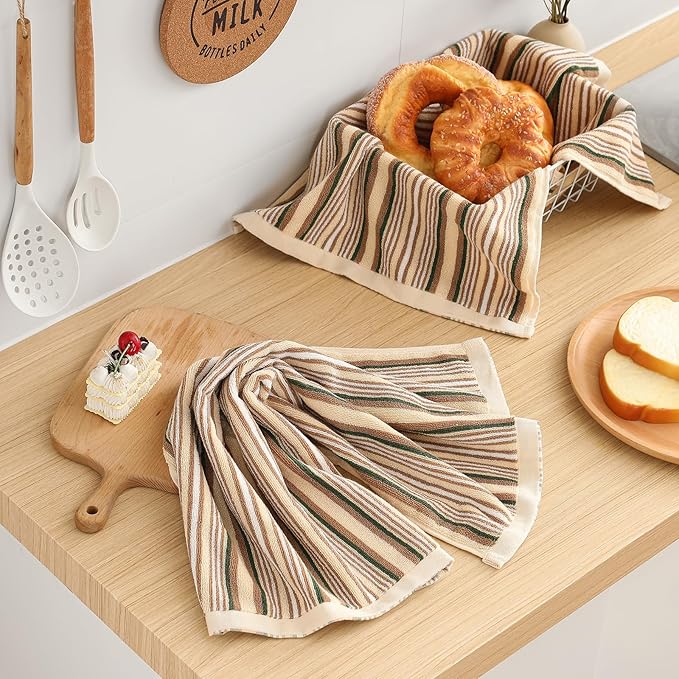 SALAS Kitchen Dish Towels for Drying Dishes, Large Cotton Kitchen Cloths Hand